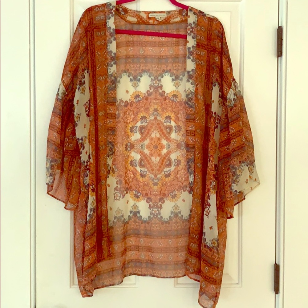 Kimono-like floral top